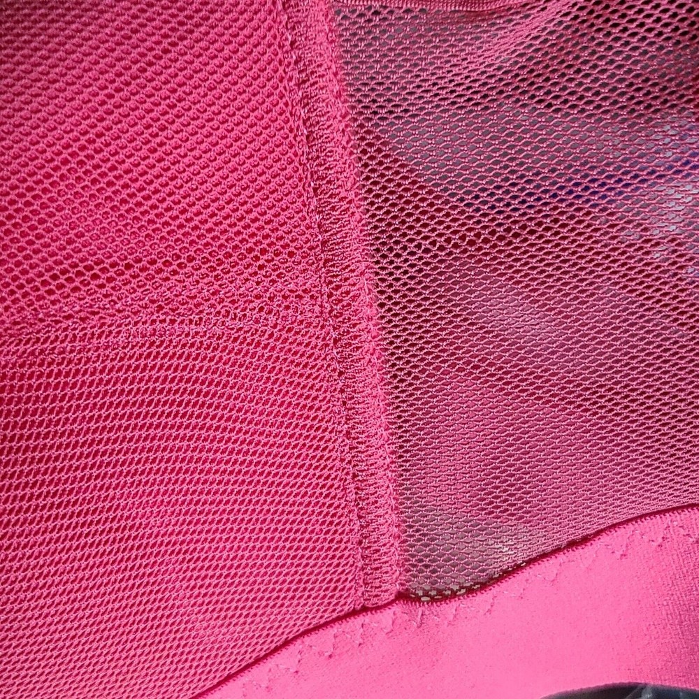 Rhonda Shear Mesh Wireless Lightly Padded Bra Sz XS Pink Adjustable Straps EUC - Picture 8 of 9